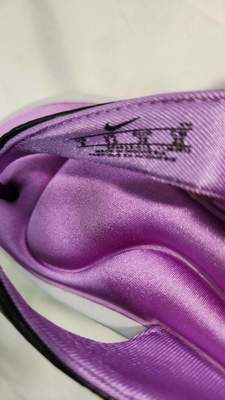 Nike Women's Comfort Footbed Thong Flip Flop Sandals Purple Black - Picture 2 of 5